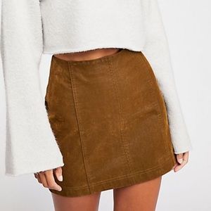 Free People Modern Femme Vegan Suede Mini Skirt